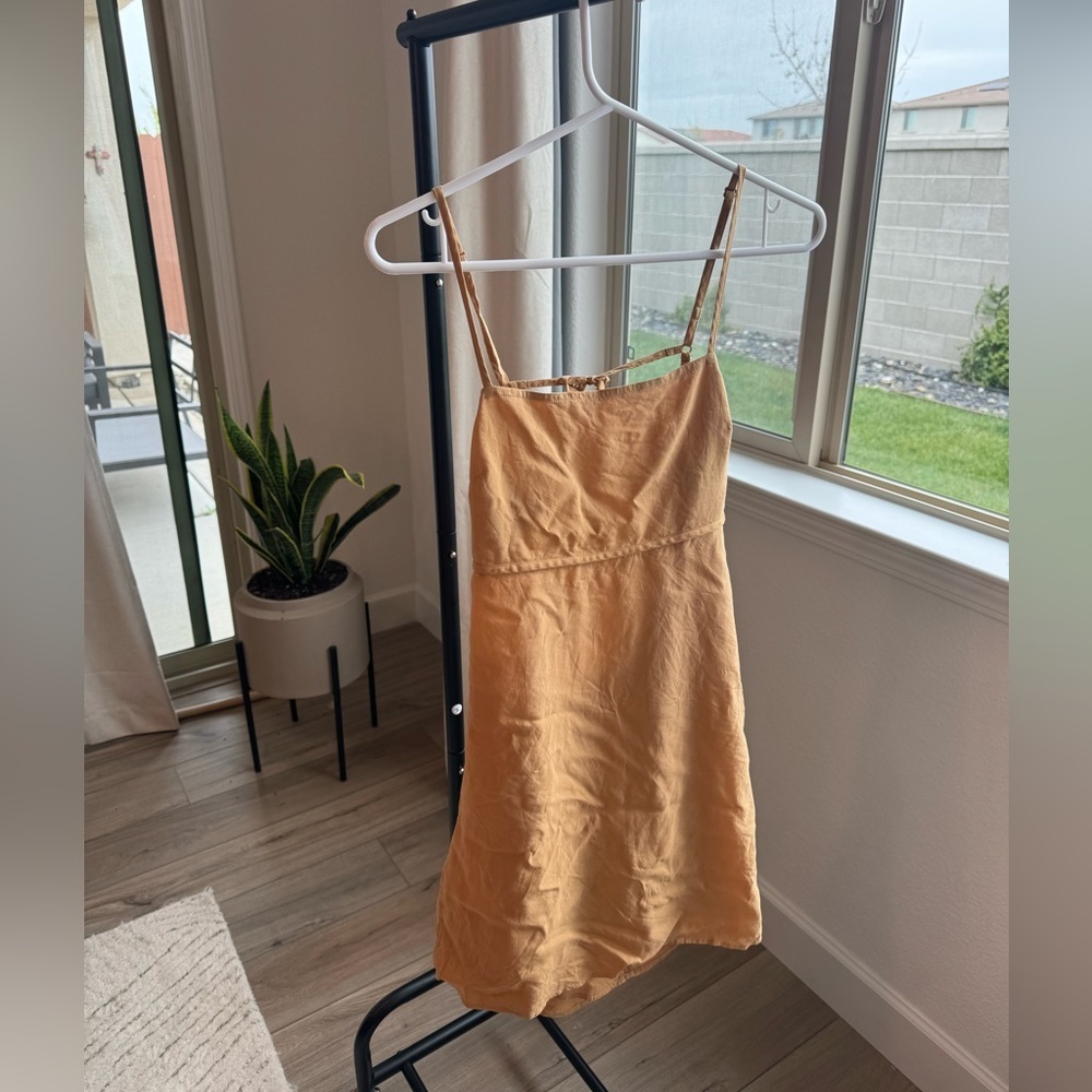 American Eagle Golden Yellow Backless Summer Dress Size Small NWOT